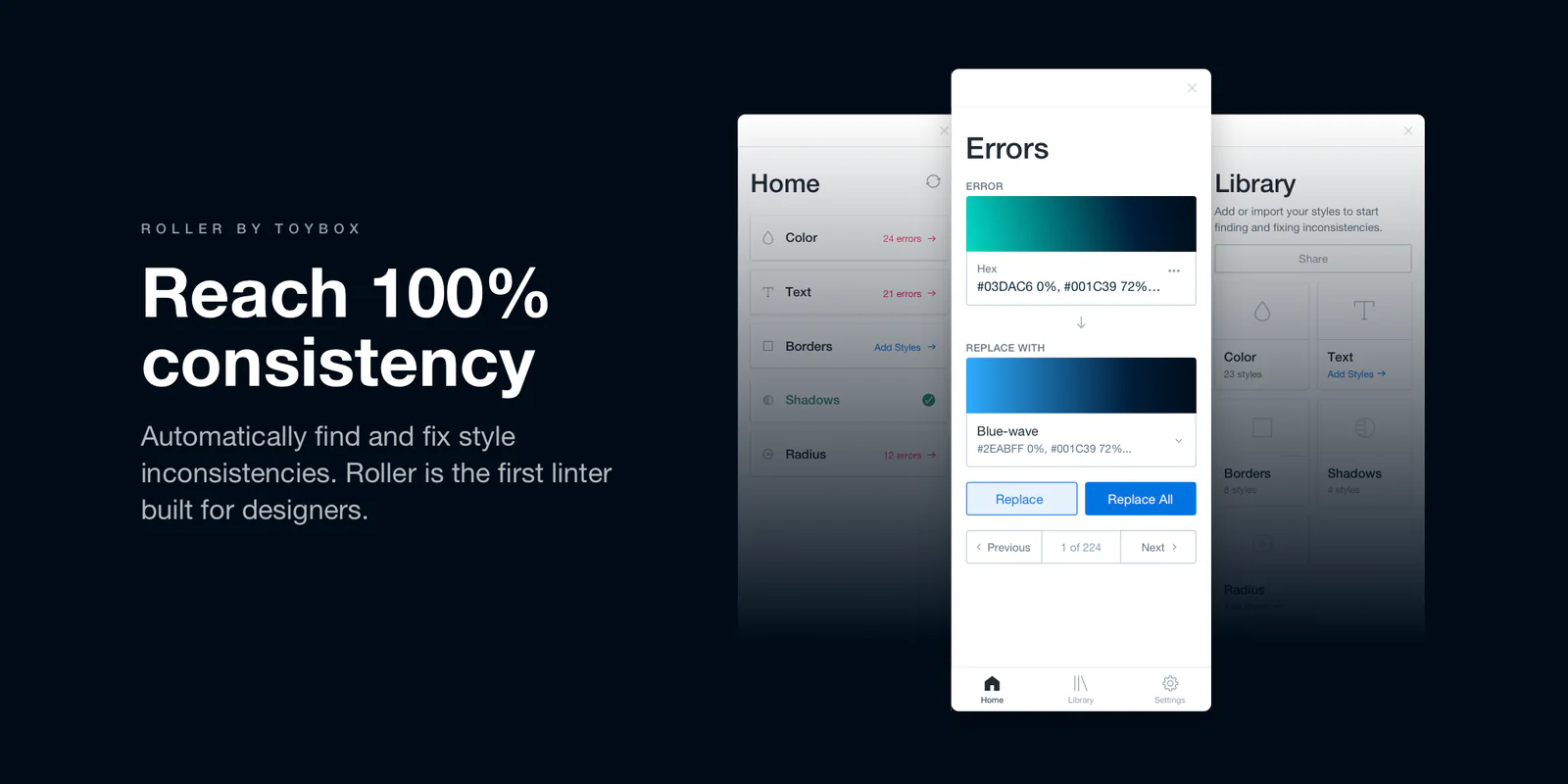 Roller · Design Linter Figma 插件详情预览图