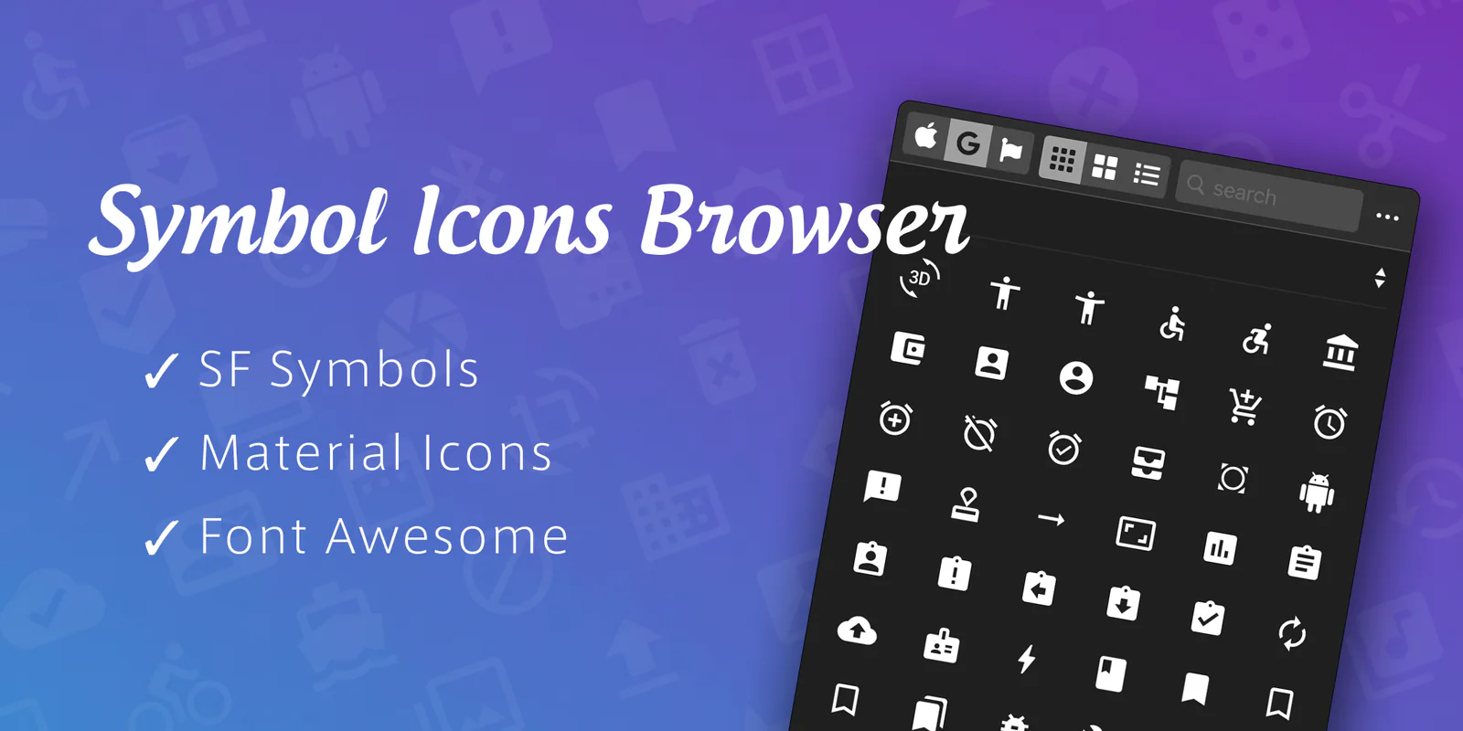 Symbol Icons Browser Figma 插件详情预览图