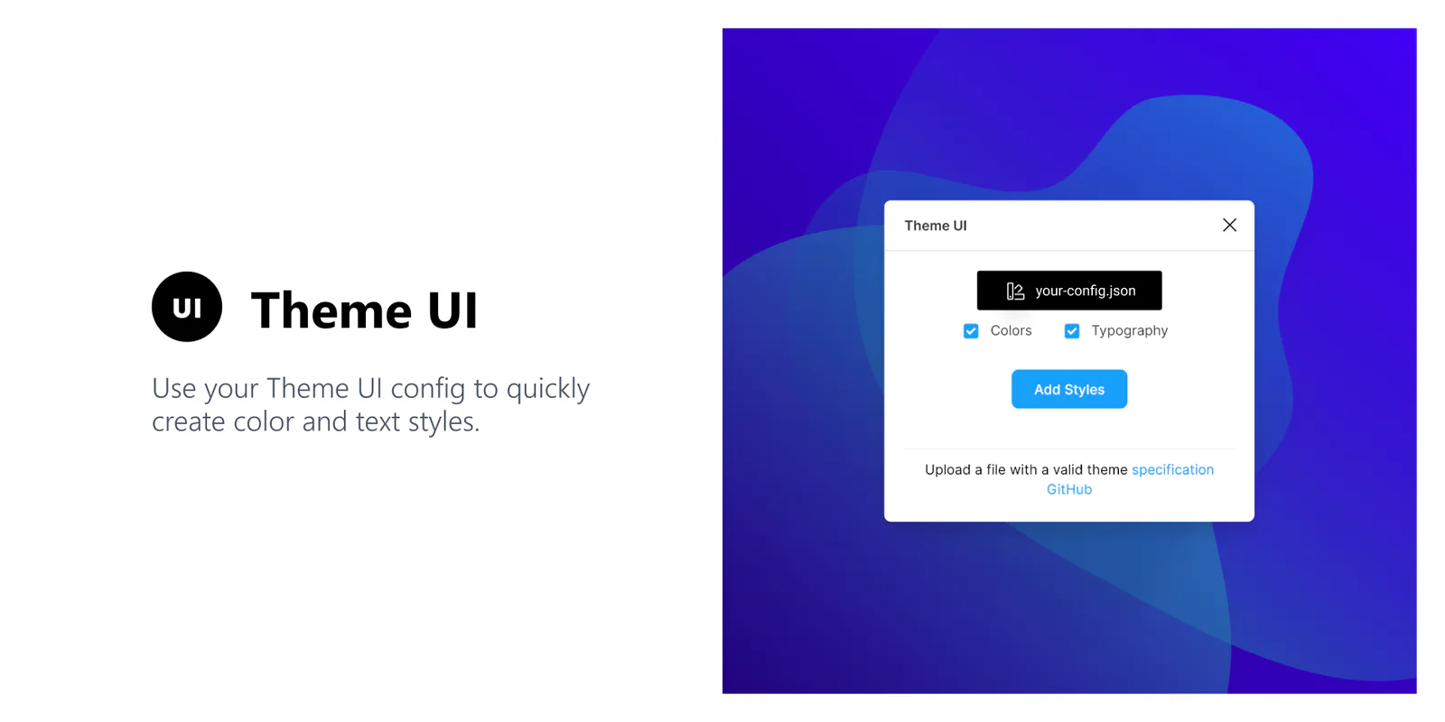 Theme UI Figma 插件详情预览图