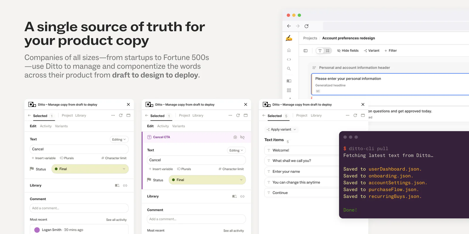 Ditto – Manage copy from design to production Figma 插件详情预览图