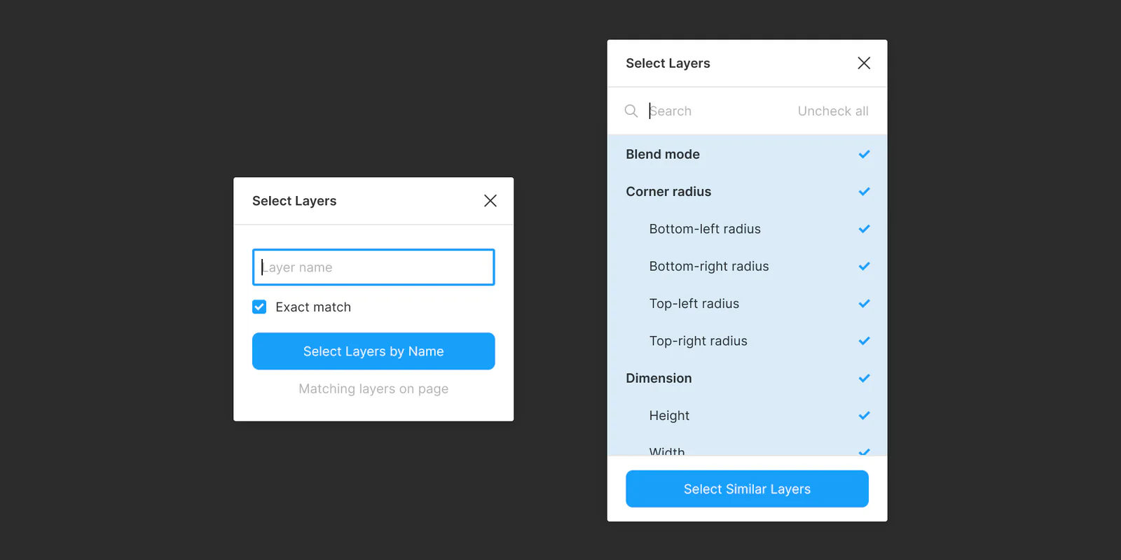 Select Layers Figma 插件详情预览图
