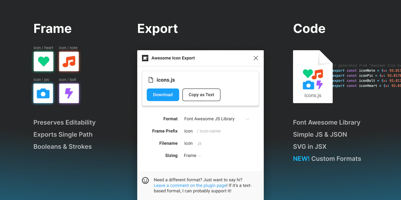Awesome Icon Export Figma 插件详情预览图