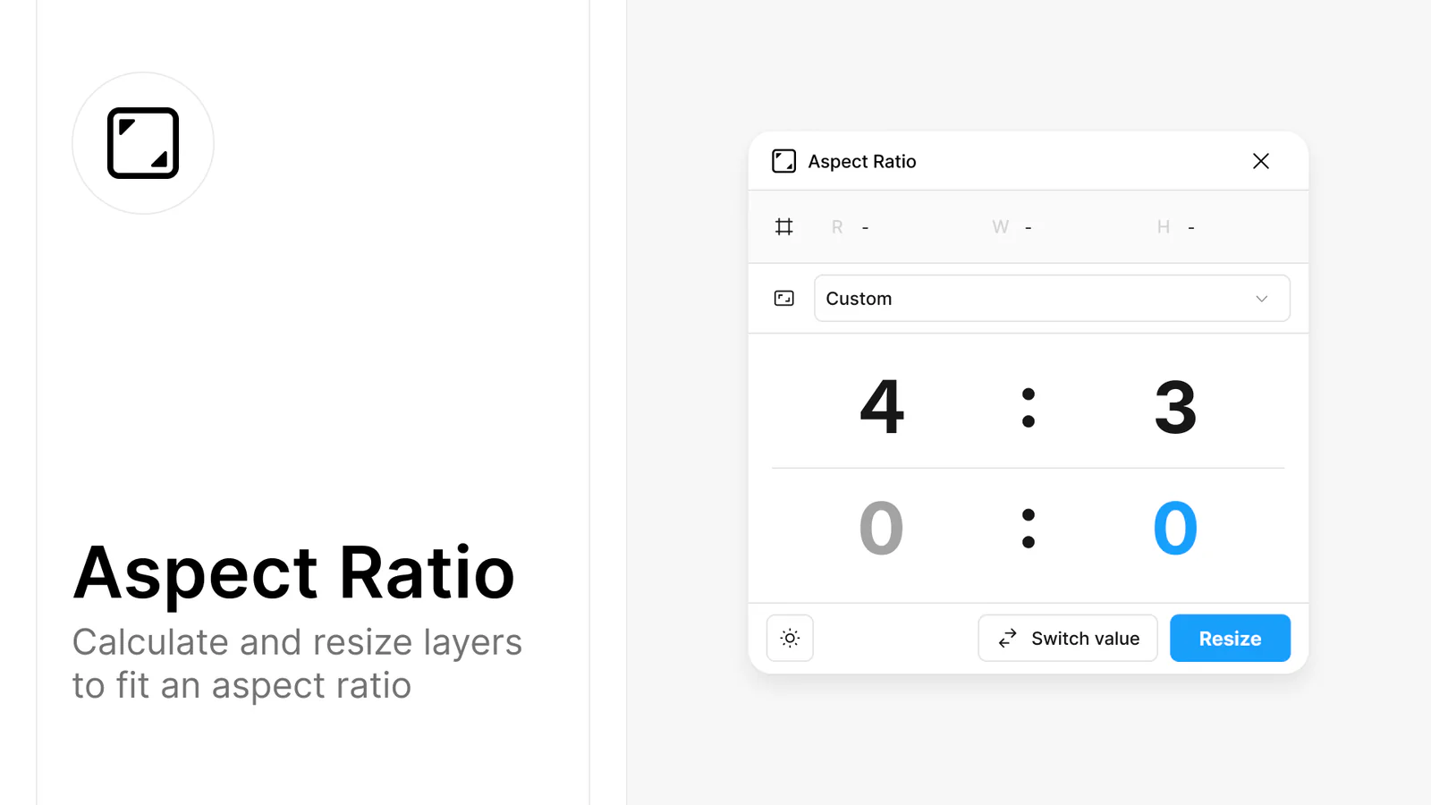 Aspect Ratio Figma 插件详情预览图