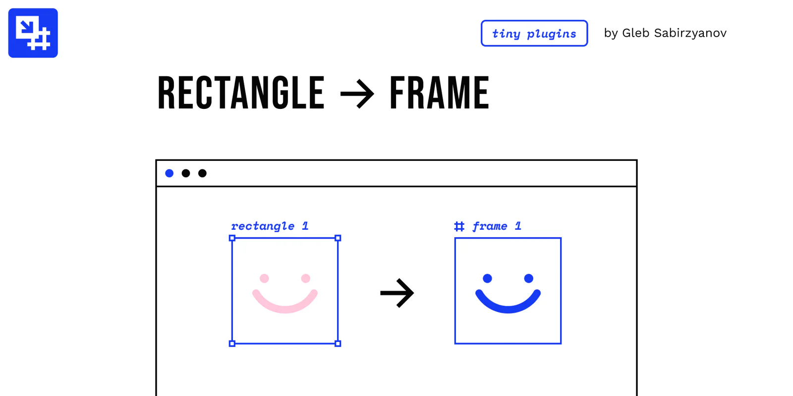Rectangle to Frame Figma 插件详情预览图