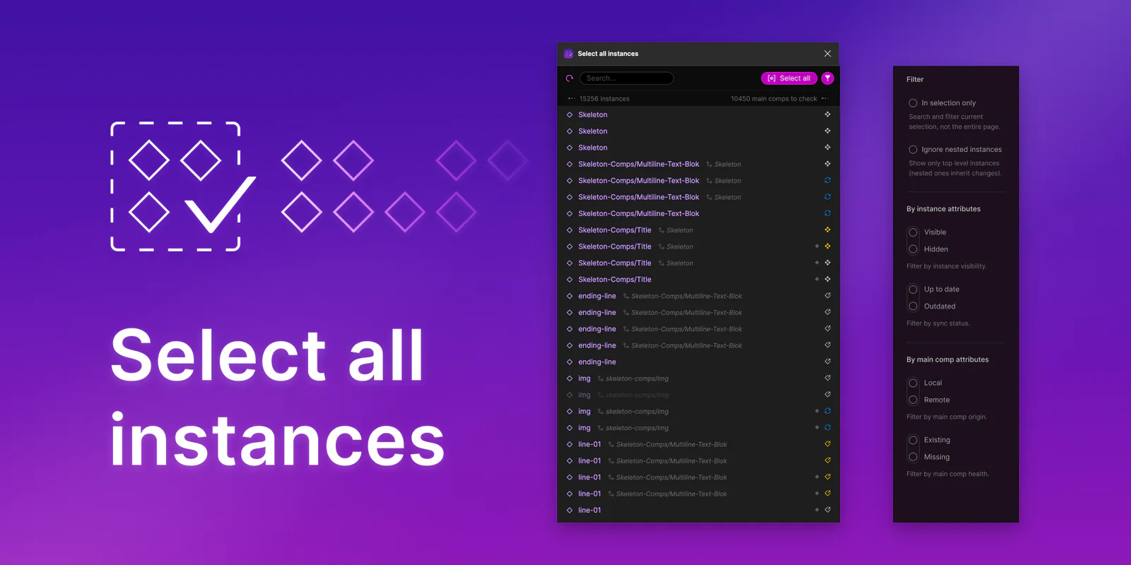 Select all instances Figma 插件详情预览图