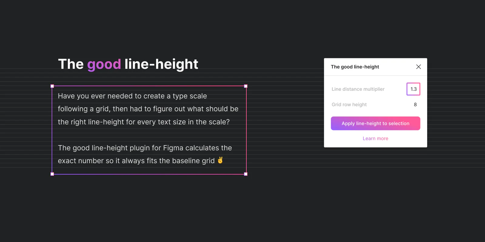 The good line-height Figma 插件详情预览图