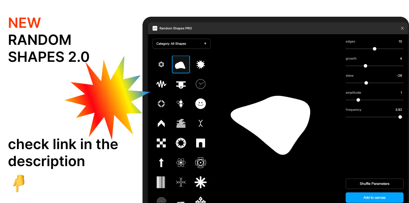 Random Shapes ✨ NEW V2.0 is out! Figma 插件详情预览图
