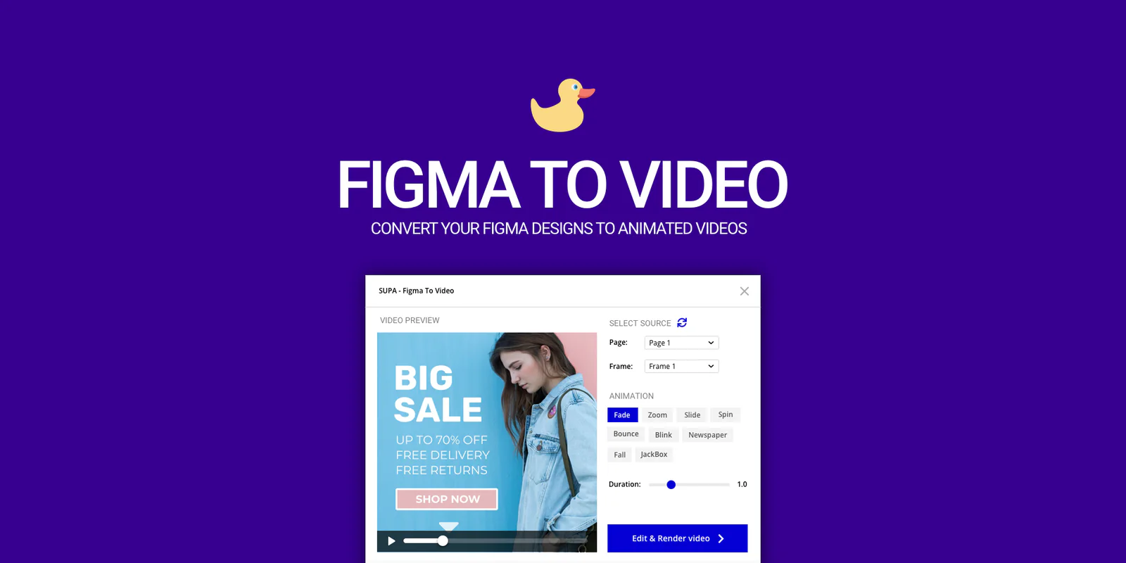 SUPA - Figma to video Figma 插件详情预览图