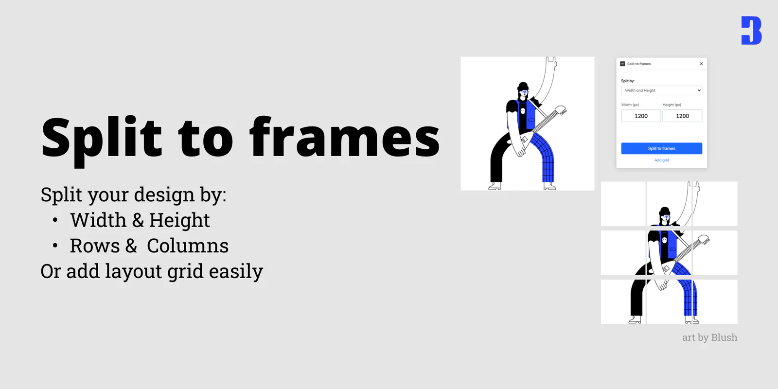 Split to frames Figma 插件详情预览图