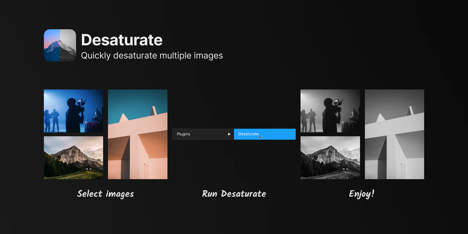 Desaturate Figma 插件详情预览图