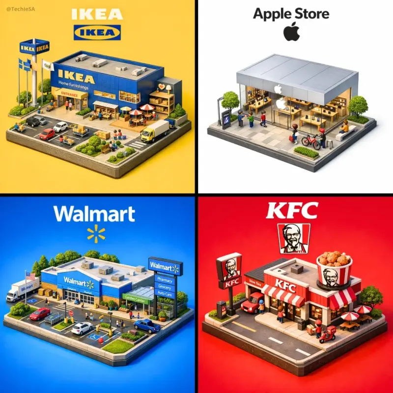 Present a clear, 45° top-down isometric miniature 3D cartoon diorama of the [BRAND], wit