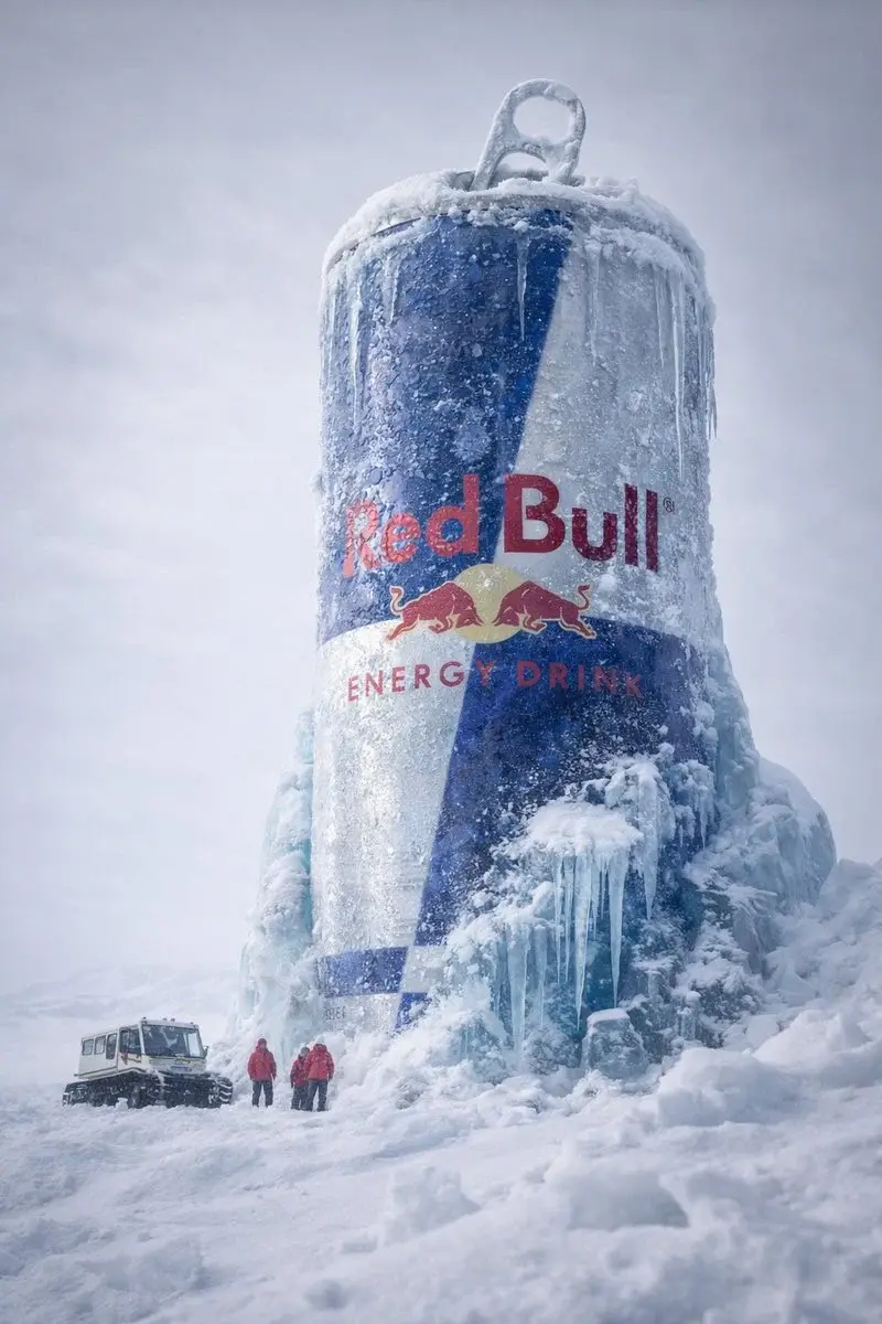Hyper-realistic cinematic 8k photograph, low-angle wide perspective. A massive Monster E