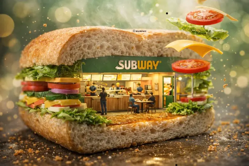 Ultra-realistic 3D miniature diorama of a [BRAND NAME] environment built inside a giant
