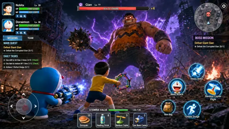A high-resolution, photorealistic 3D action RPG mobile game screenshot of an epic battle