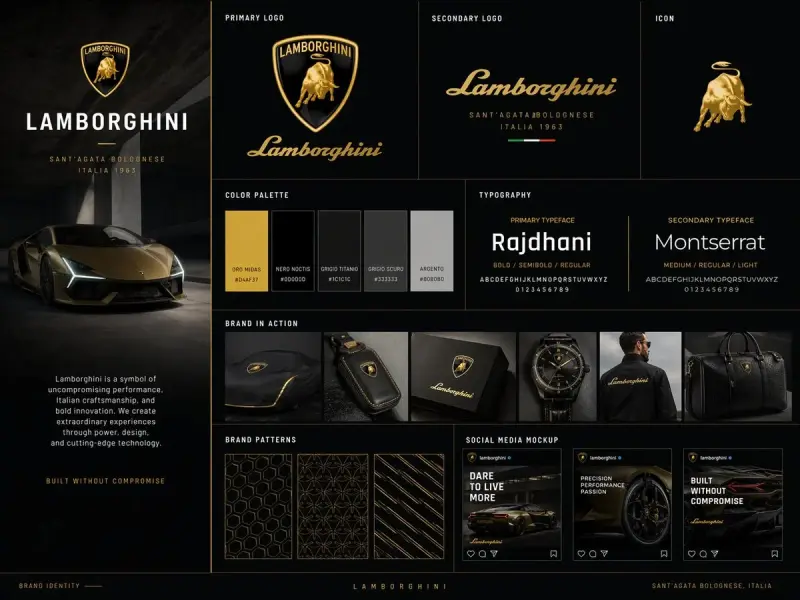 Create a premium brand kit board for [BRAND NAME], presented like a professional brandin