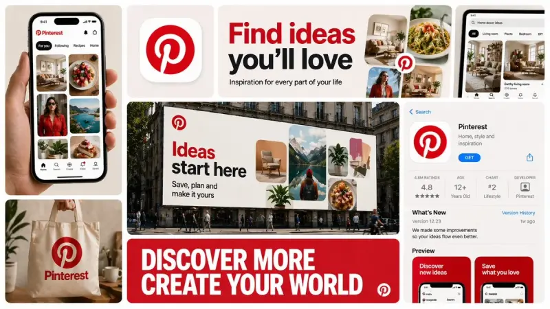 Create a 16:9 horizontal bento-grid brand collage for [BRAND NAME] in a polished contemp