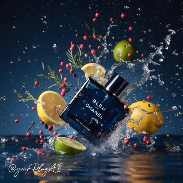 Create a hyper-realistic cinematic luxury perfume product photograph featuring [PERFUME