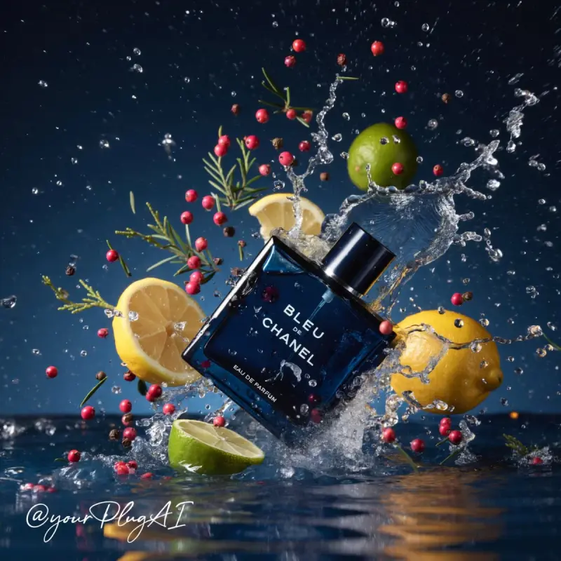 Create a hyper-realistic cinematic luxury perfume product photograph featuring [PERFUME