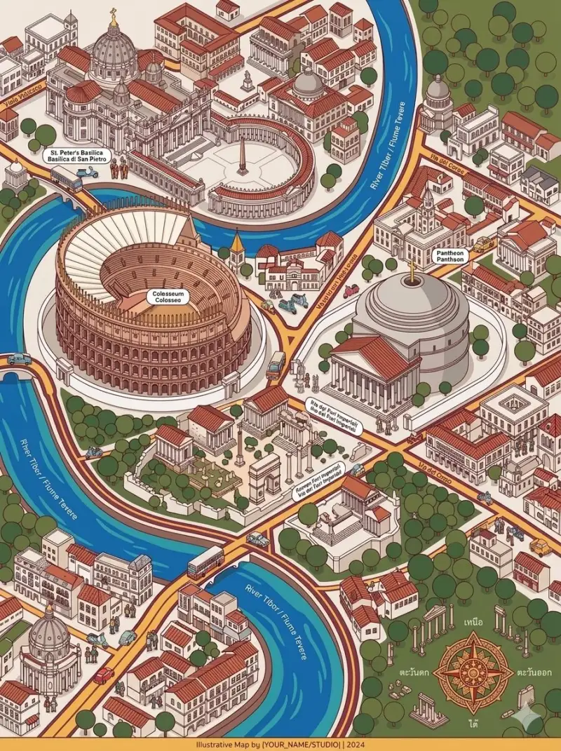 Wandering Through Paris And Rome  - One Illustrated Street At A Time