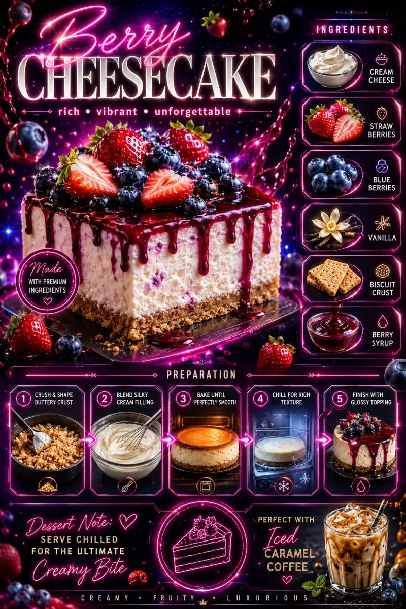 Berry Cheesecake Luxury Dessert by GPT Image 2 🍰✨ Prompt below 👇