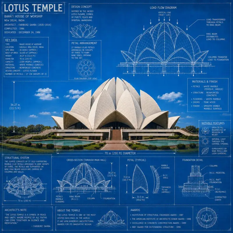 Landmark Infographics by GPT image 2 Prompt ⤵️ Create a highly detailed architectural blueprint