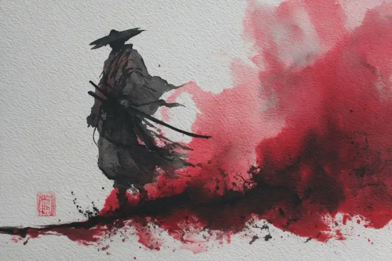 Prompt share: Japanese ink wash 💬