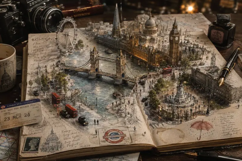 3D 笔记本环球旅行海报（图 3）