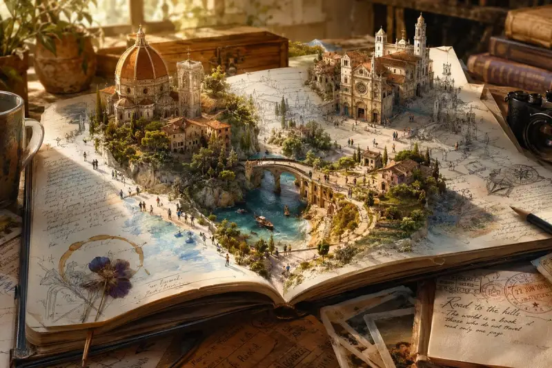 3D 笔记本环球旅行海报（图 4）
