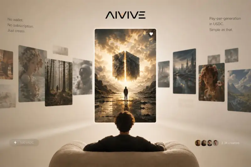 AIVIVE 沉浸式 AI 画廊首屏设计
