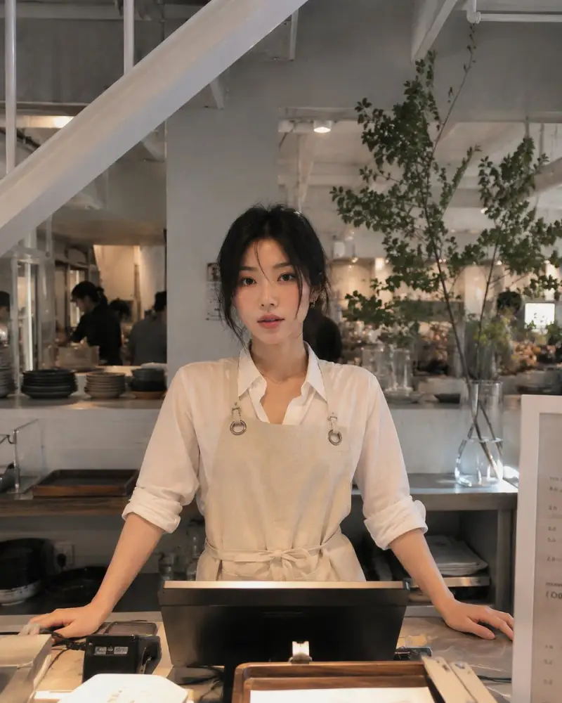 写实风格餐厅员工生活照（图 1）