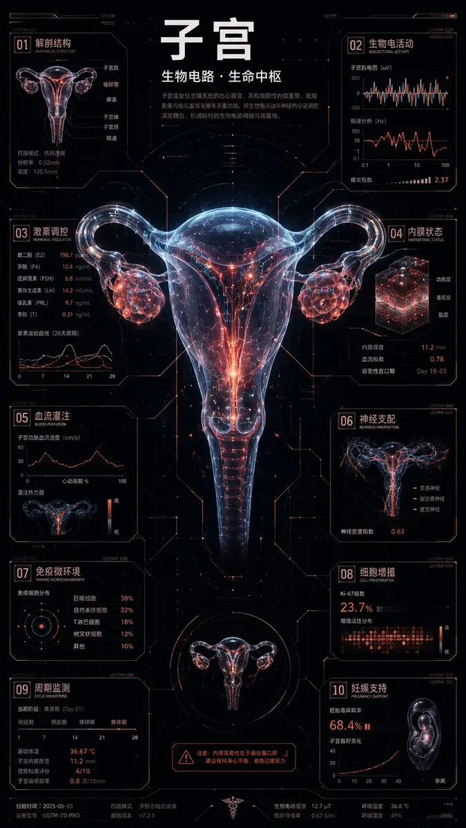 赛博生物发光花卉信息图（图 1）