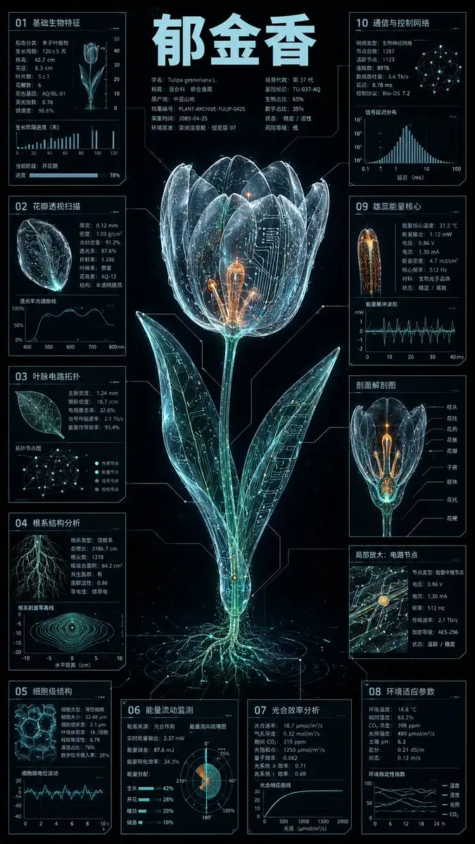 赛博生物发光花卉信息图（图 2）