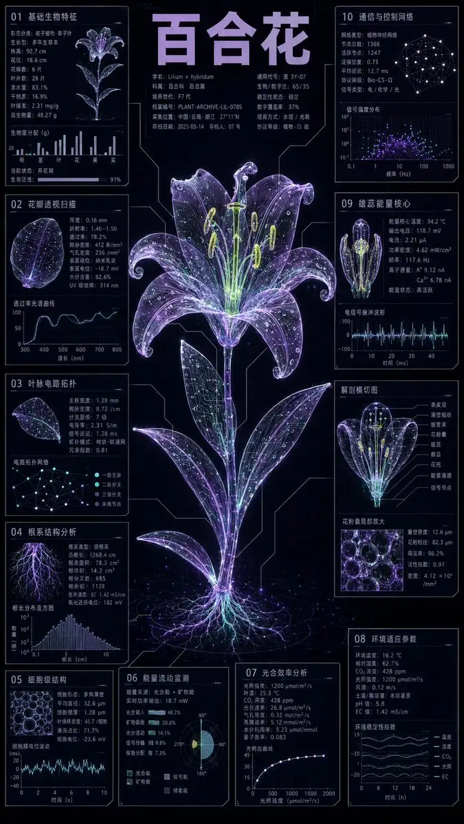 赛博生物发光花卉信息图（图 3）