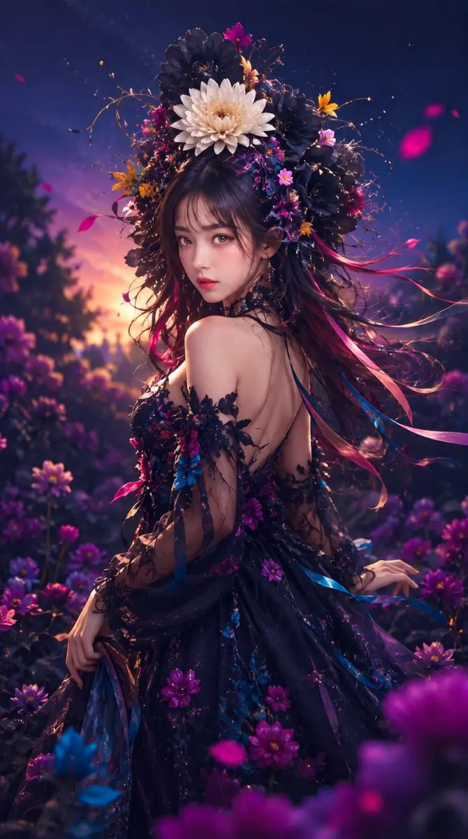 哥特式花卉奇幻肖像（图 3）
