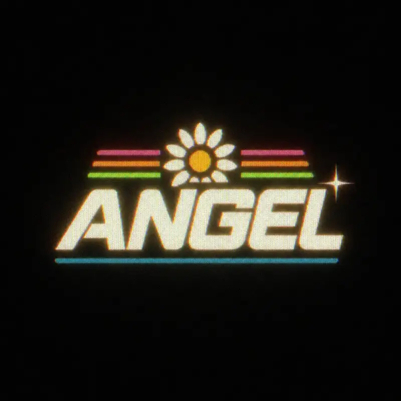 复古霓虹天使 Logo