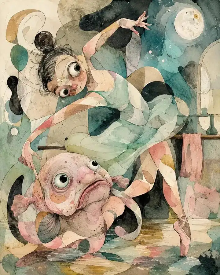 抽象仿生混合媒介绘画（图 3）
