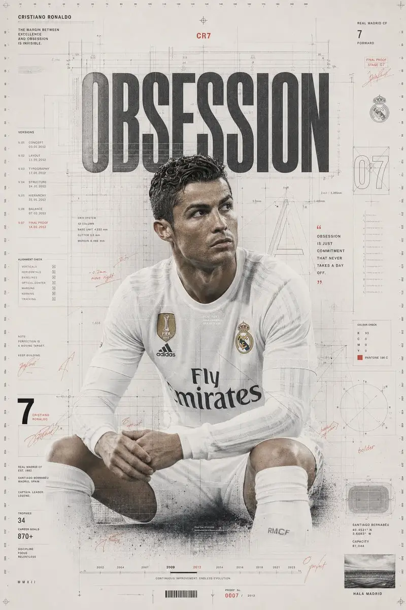 Cristiano Ronaldo 执着主题海报