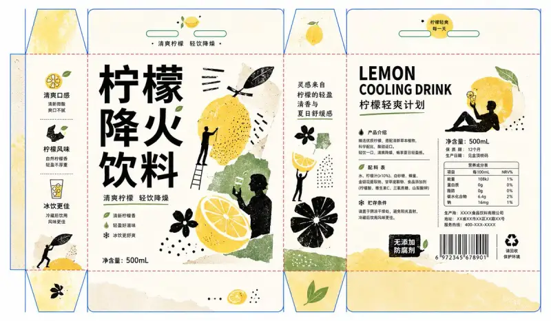 手工拼贴风格包装设计