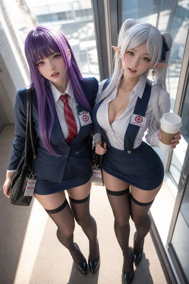动漫风职场通勤二人组（图 2）