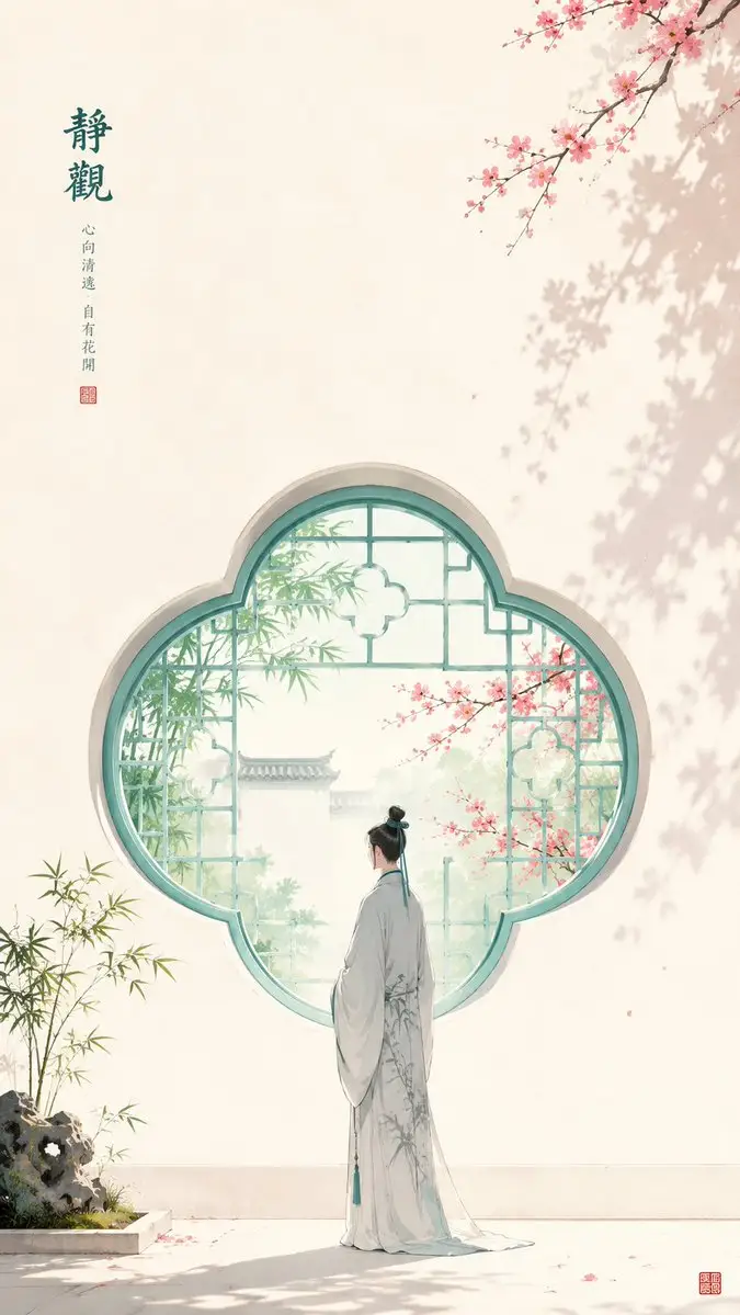 东方禅意极简海报（图 1）