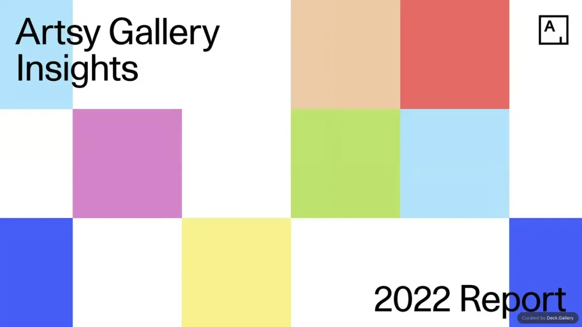 Artsy Gallery Insights 2022 Report 幻灯片封面