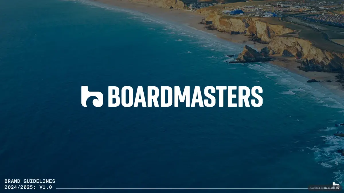 Boardmasters Brand Guidelines 2025 幻灯片封面