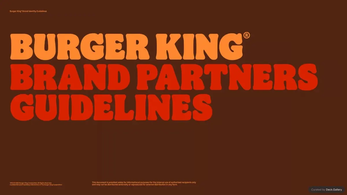 Burger King Brand Guidelines 2024 幻灯片封面