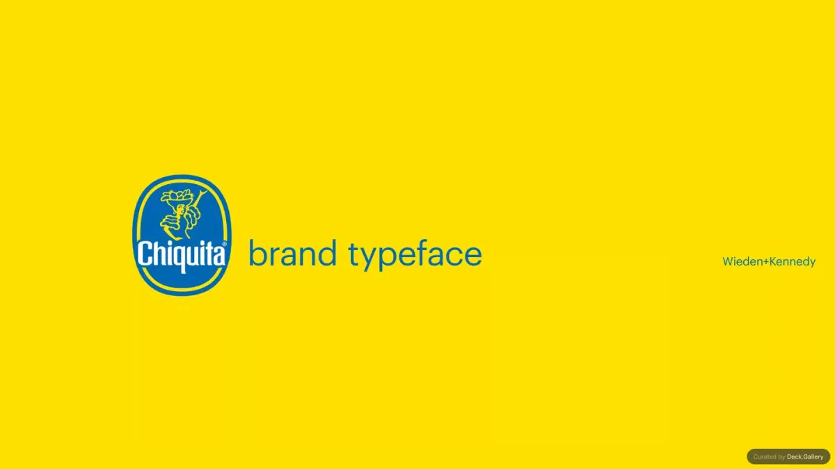 Chiquita Brand Typeface 2017 幻灯片封面