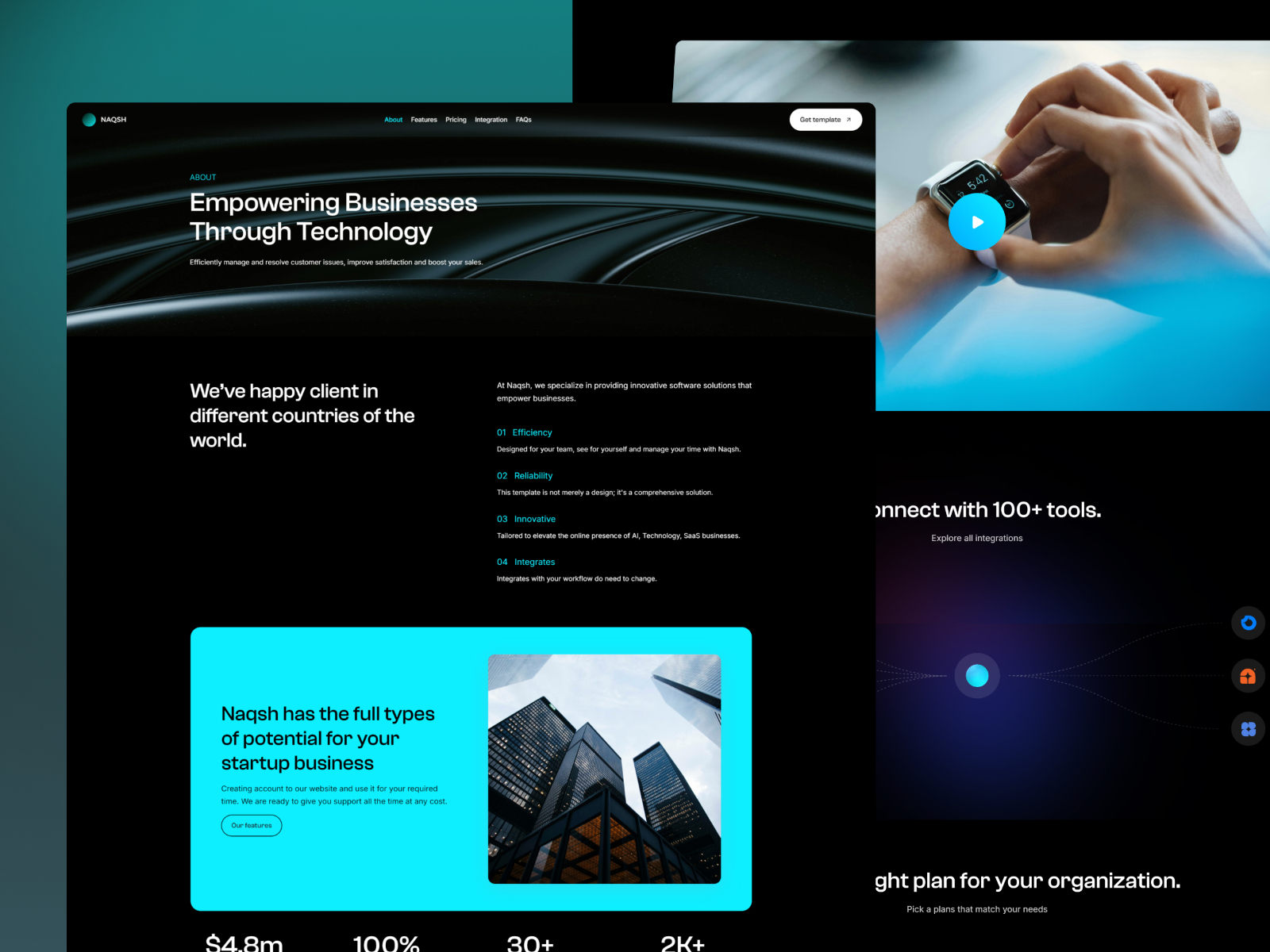 现代动效 SaaS 产品官网设计灵感，SaaS、落地页 Framer 网站模板详情图 2