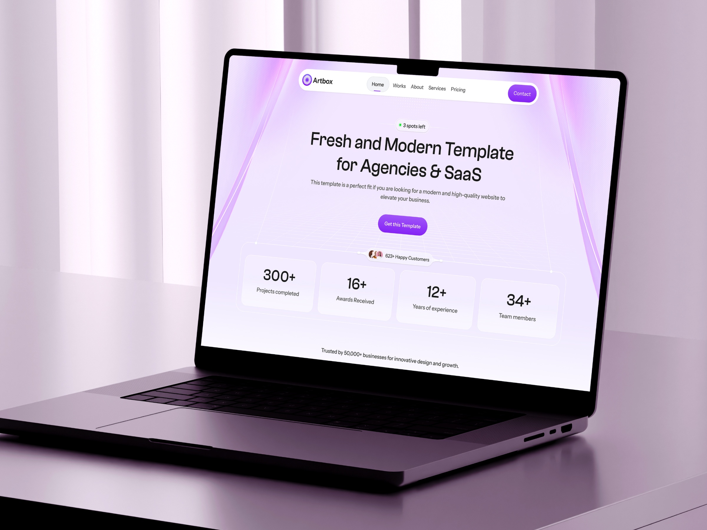 AI 机构落地页设计灵感，人工智能、SaaS Framer 网站模板详情图 1
