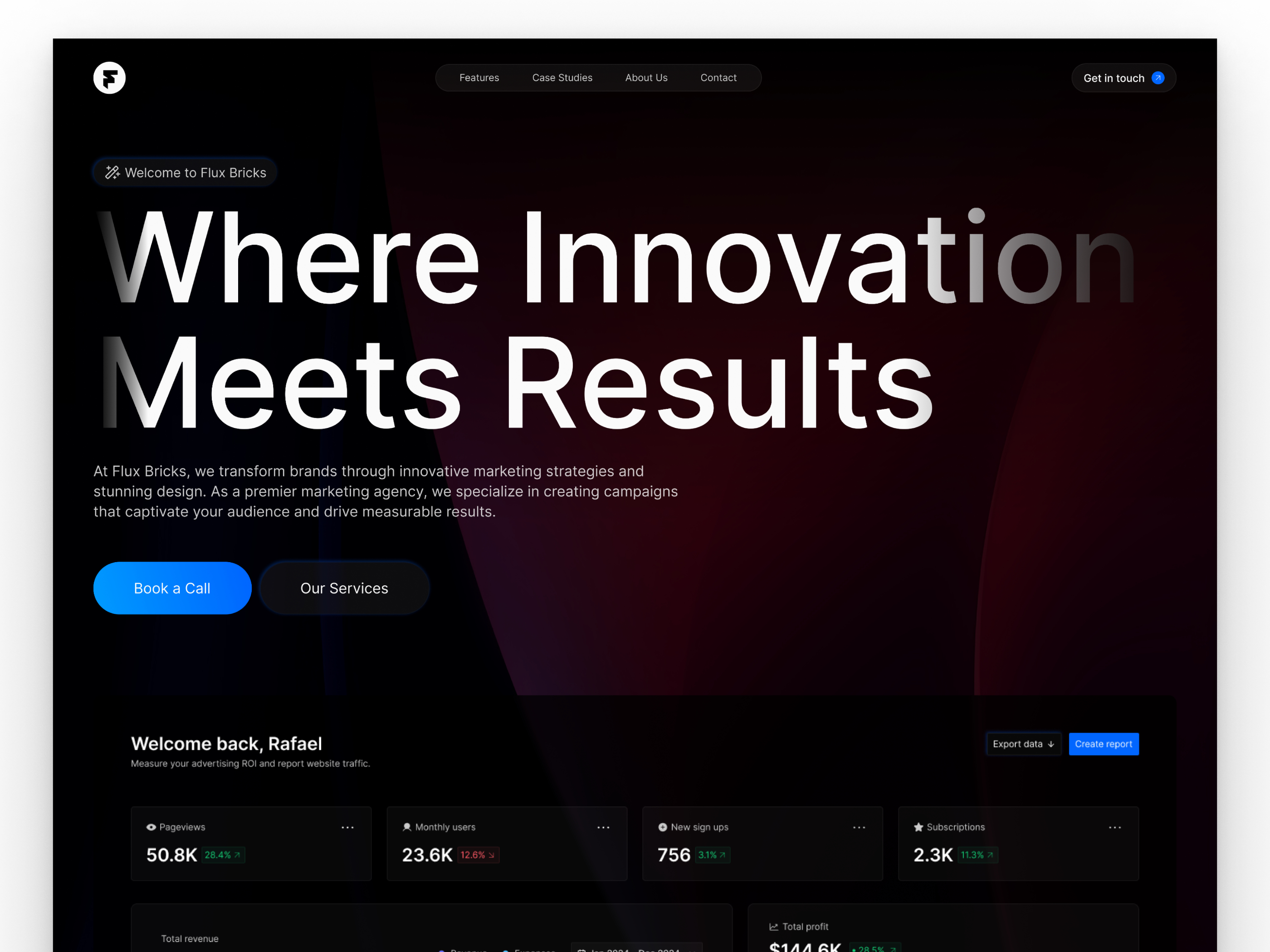 高级暗黑渐变 SaaS 产品官网设计灵感，SaaS、设计工作室 Framer 网站模板详情图 1
