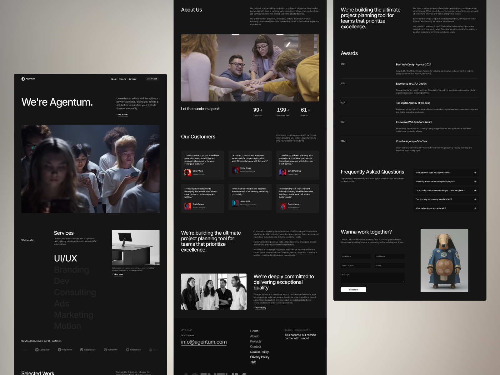 创意机构官网设计灵感，设计工作室、作品集 Framer 网站模板详情图 2
