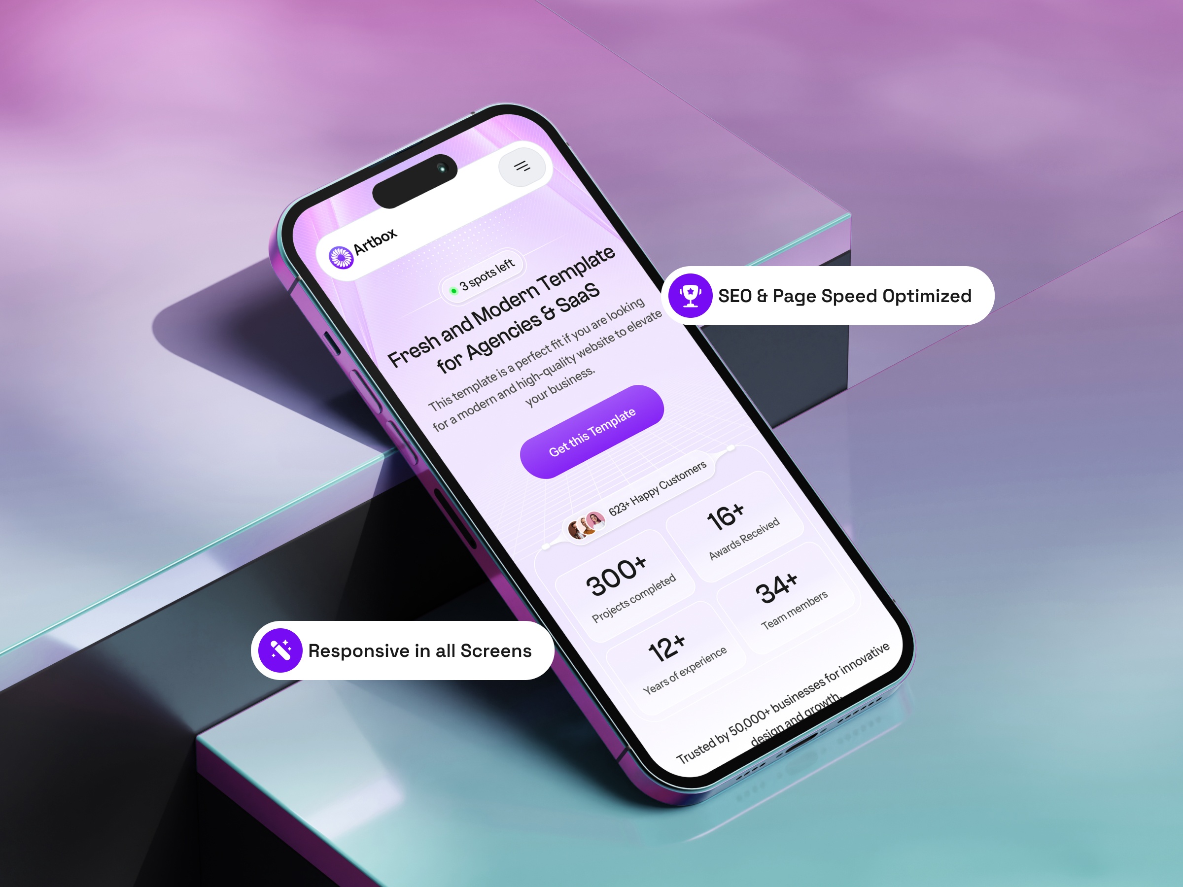 AI 机构落地页设计灵感，人工智能、SaaS Framer 网站模板详情图 3