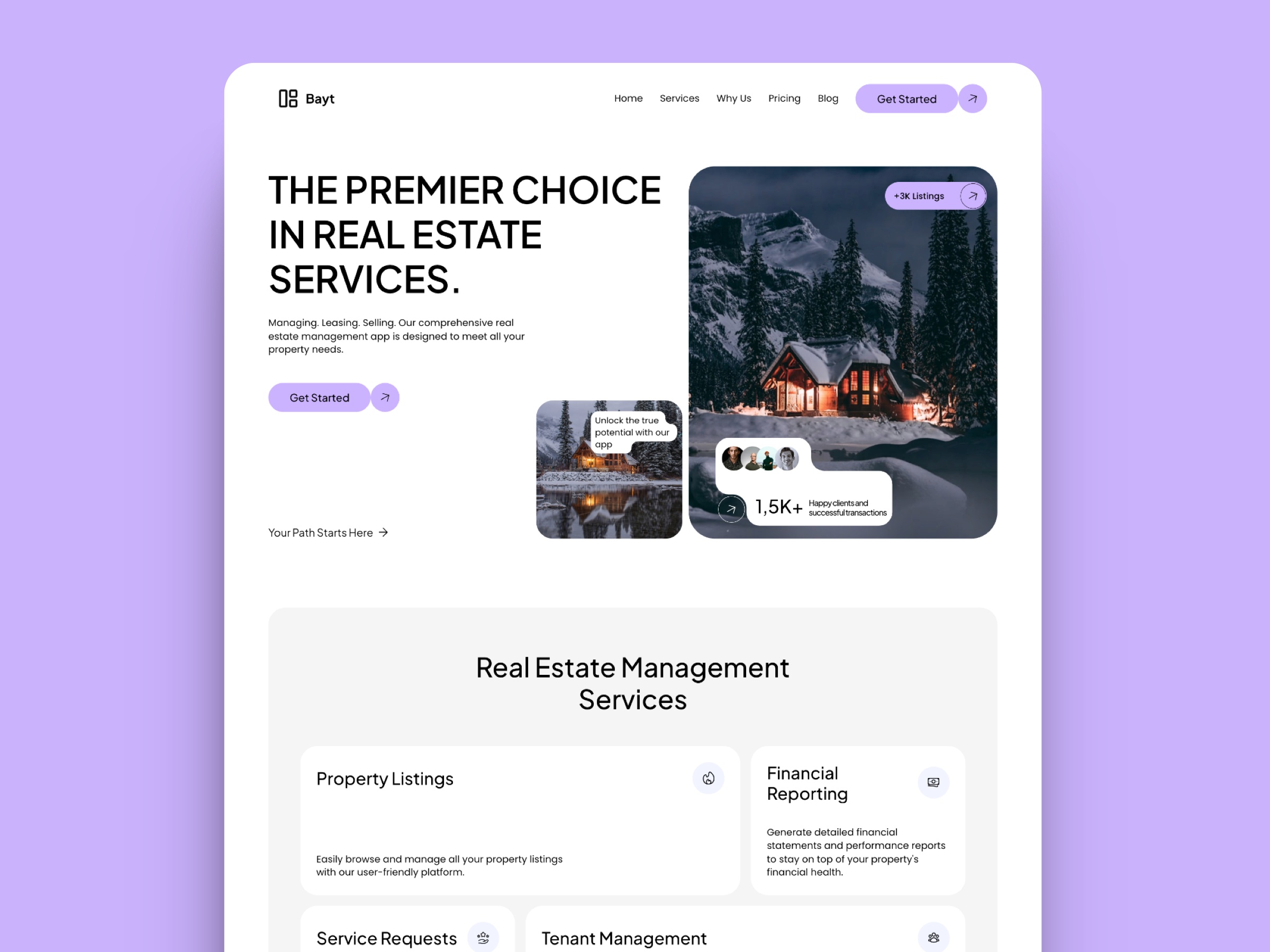 极简现代房地产网站设计灵感，房地产、SaaS Framer 网站模板详情图 1